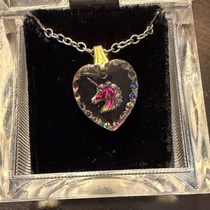 Unicorn Heart Pendant Necklace